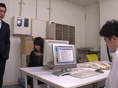 Korean Nudes presents: Quickie fucking in the office with a small tits asian secretary