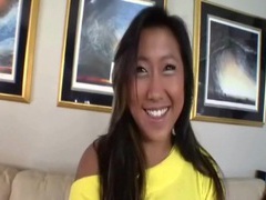 Korean Nudes presents: Asian teen is cute in striptease porn video