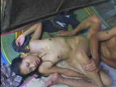 Korean Nudes presents: Asian girl fucked outdoors with deep cock pounding
